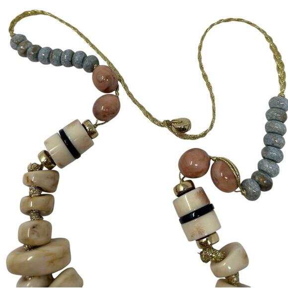 Anthropologie Resin Beaded Statement Necklace Multicolor - Picture 3 of 7